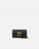 Pinko Love Bag One Wallet Chevron Black Leather Τσάντα