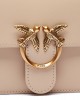 Pinko Love One Handle Mini Beige Leather Τσάντα