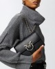 Pinko Love One Mini Simply Black Leather Τσάντα Pinko Love One Mini Simply Black Leather Τσάντα