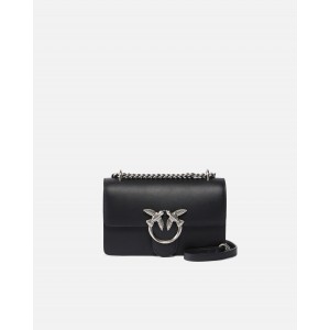 Pinko Love One Mini Simply Black Leather Τσάντα
