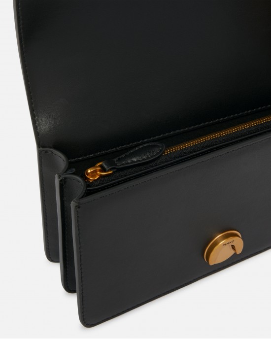 Pinko Love One Mini Bag One Simply Black Leather Τσάντα