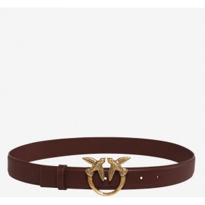 Pinko Love Berry H3 Brown Leather Ζώνη