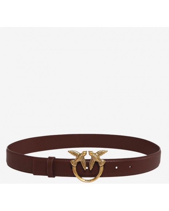 Pinko Love Berry H3 Brown Leather Ζώνη