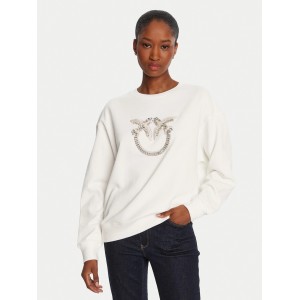 Pinko Nelly Crew-Neck White Φούτερ