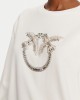 Pinko Nelly Crew-Neck White Φούτερ