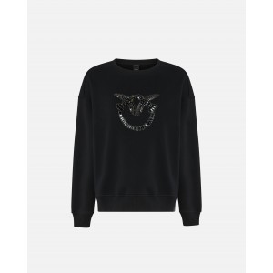 Pinko Nelly Crew-Νeck Black Φούτερ