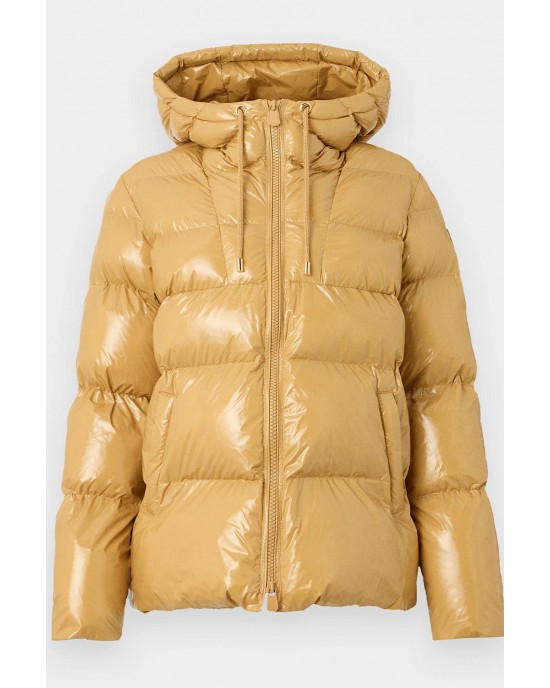 Pinko Eleodoro Caban Crystal Nylon Caramello Μπουφάν Με Κουκούλα