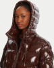Pinko Eleodoro Caban Crystal Nylon Brown Μπουφάν Με Κουκούλα Pinko Eleodoro Caban Crystal Nylon Brown Μπουφάν Με Κουκούλα