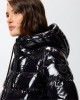 Pinko Eleodoro Caban Crystal Nylon Black Μπουφάν Με Κουκούλα Pinko Eleodoro Caban Crystal Nylon Black Μπουφάν Με Κουκούλα