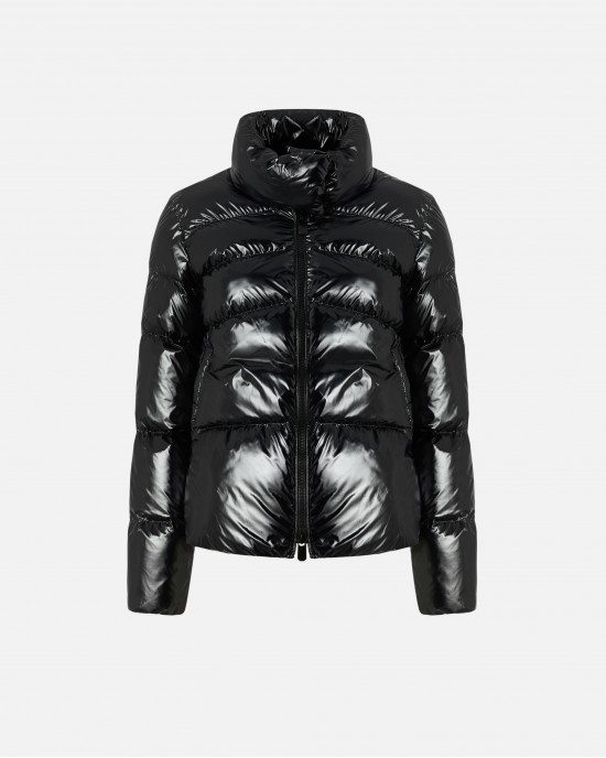 Pinko Micro Caban Crystal Nylon Black Μπουφάν