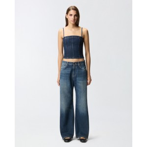 Pinko Wanda Wide Leg Soft Denim Παντελόνι