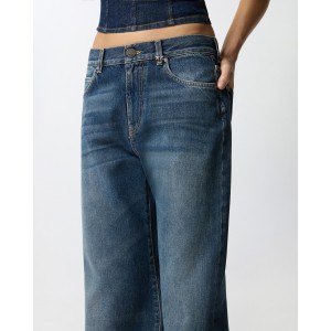 Pinko Wanda Wide Leg Soft Denim Παντελόνι