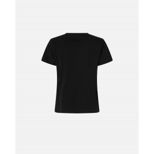 Pinko Nambrone T-shirt Crystal-Embroidered Logo Black Μπλούζα
