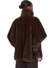Pinko Comodino Faux Fur Cape Beige Παλτό
