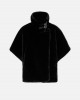 Pinko Comodino Faux Fur Cape Black Παλτό