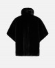 Pinko Comodino Faux Fur Cape Black Παλτό