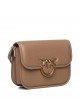 Pinko Love Box Square In Nappa Leather Beige Τσάντα