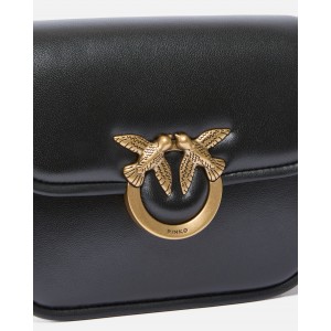 Pinko Love Box Square In Nappa Leather Black Τσάντα