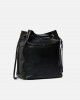Pinko Secchiello Classic Bucket Black Leather Τσάντα
