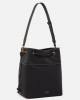 Pinko Secchiello Classic Bucket Black Leather Τσάντα