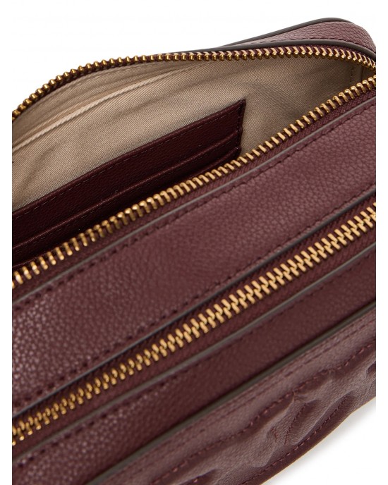 Pinko Carrie Camera Classic Bordeaux Leather Τσάντα