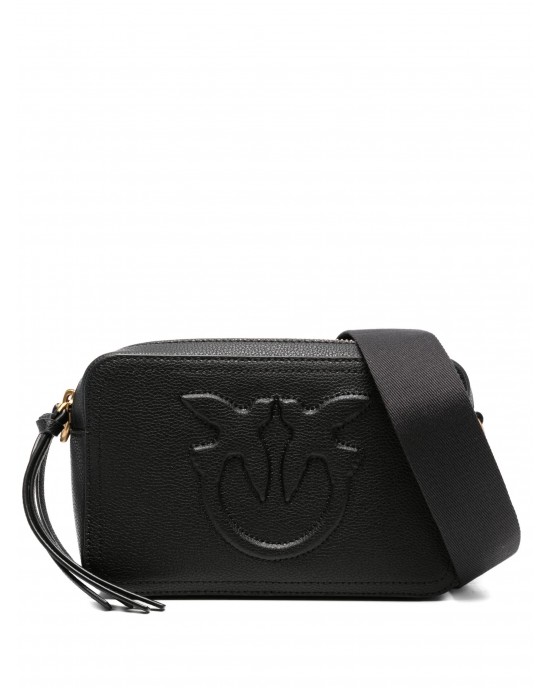 Pinko Carrie Camera Classic Black Leather Τσάντα Pinko Carrie Camera Classic Black Leather Τσάντα