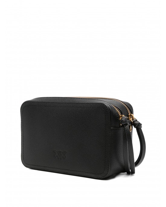 Pinko Carrie Camera Classic Black Leather Τσάντα Pinko Carrie Camera Classic Black Leather Τσάντα