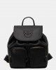 Pinko Carrie Backpack Black Leather Τσάντα
