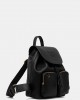 Pinko Carrie Backpack Black Leather Τσάντα