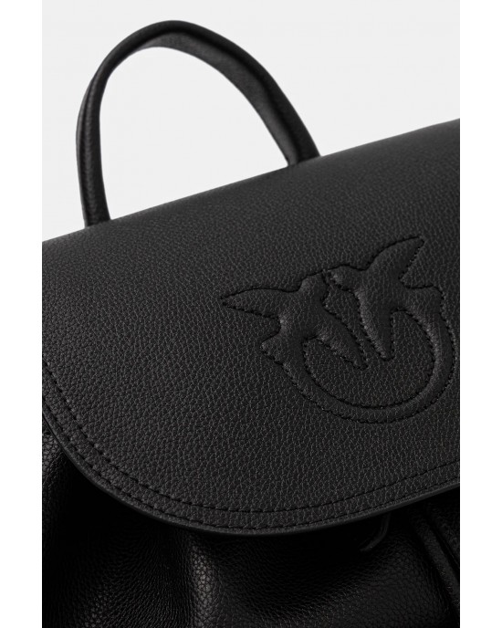 Pinko Carrie Backpack Black Leather Τσάντα