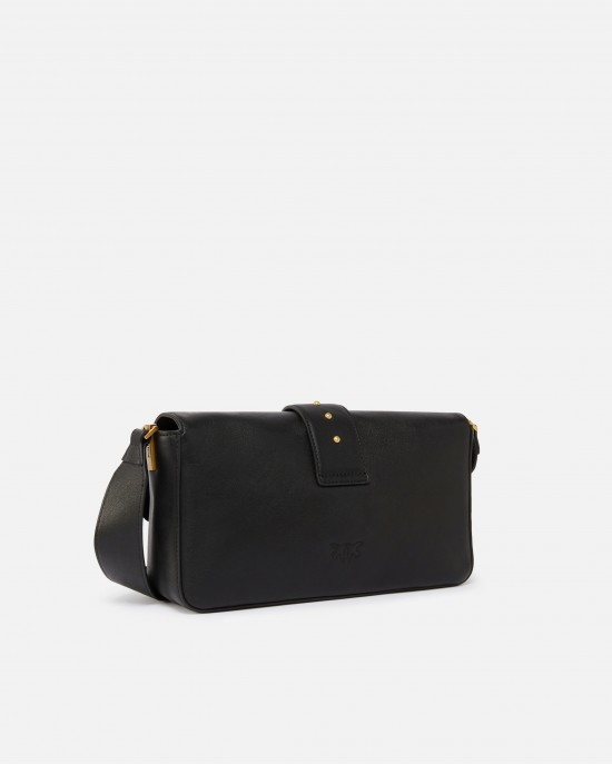 Pinko Slouchy Love One Classic Black Leather Τσάντα Pinko Slouchy Love One Classic Black Leather Τσάντα
