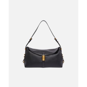 Pinko Saddle Baguette Classic Black Leather Τσάντα Pinko Saddle Baguette Classic Black Leather Τσάντα