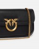 Pinko Small Love Bag Box Crossbody Bag In Nappa Leather Black Τσάντα