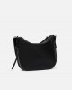 Pinko Hobo Zip Around Classic Black Leather Τσάντα
