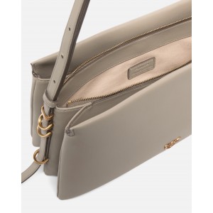 Pinko Triplet Beige Leather Τσάντα