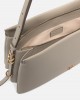 Pinko Triplet Beige Leather Τσάντα