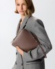 Pinko Triplet Brown Leather Τσάντα