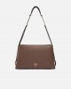 Pinko Triplet Brown Leather Τσάντα