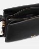 Pinko Triplet Black Leather Τσάντα