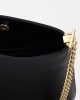 Pinko Flat Satchel Black Leather Τσάντα