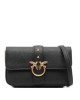 Pinko Slouchy Love One Baby Black Leather Τσάντα