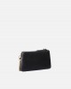 Pinko Double Mini Black Leather Τσάντα Pinko Double Mini Black Leather Τσάντα