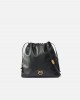 Pinko Slouchy Mini Black Leather Τσάντα