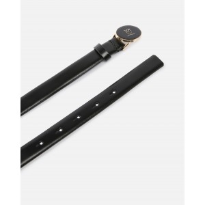 Pinko Round Enamel H2 Black Leather Ζώνη Pinko Round Enamel H2 Black Leather Ζώνη