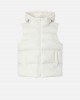 Pinko Ginger Gilet Padded Puffer White Γιλέκο
