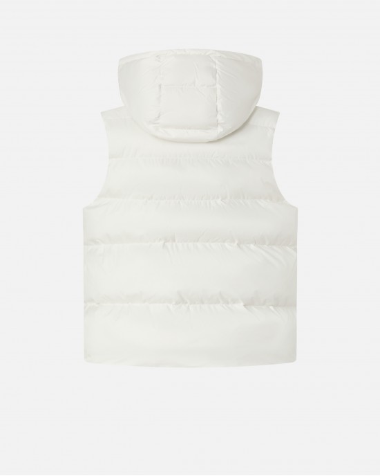 Pinko Ginger Gilet Padded Puffer White Γιλέκο