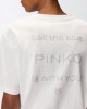 Pinko Strepitoso T-Shirt Rhinestone Logo White Μπλούζα
