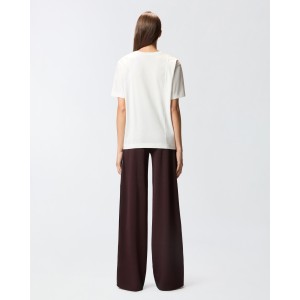 Pinko Tortino T-shirt With Heart Embroidery White Μπλούζα