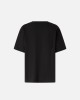 Pinko Tortino T-shirt With Heart Embroidery Black Μπλούζα