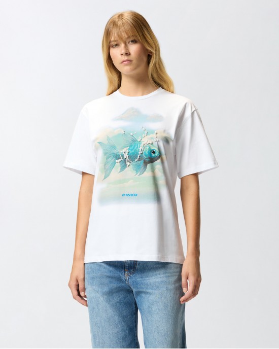 Pinko Tuorlo T-Shirt White Μπλούζα Pinko Tuorlo T-Shirt White Μπλούζα
